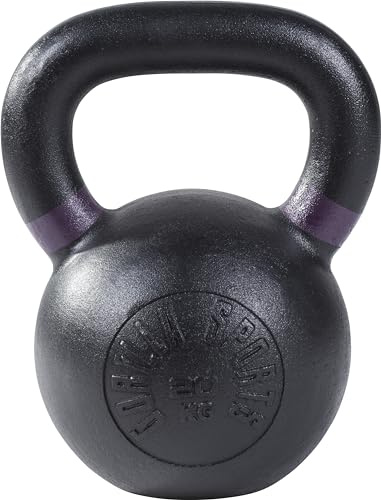 GORILLA SPORTS® Kettlebell 4–32 kg, Gusseisen, Schwarz mit Farbmarkierungen