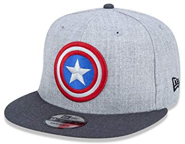 New Era Captain America 9fifty Snapback Cap Comic Graphite