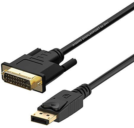 CABLE CONVERSOR AISENS DISPLAYPORT MACHO A DVI MACHO 2M NEGRO A125-0366