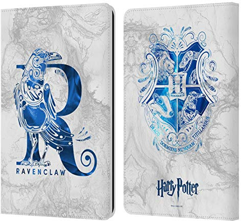 Head Case Designs Offizielle Harry Potter Ravenclaw Aguamenti Deathly Hallows IX Leder-Wallet-Hülle Kompatibel mit Kindle Paperwhite 1/2 / 3