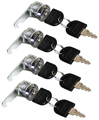4 Stück Mailbox Sperre Aus Edelstahl Möbel Schloss Cam Lock Möbelschlösser Schrankschloss Mit Schlüssel Für Aktenschrankschloss Schrank Mailbox Schublade Tür Metall Sicherheit Drehverschluss 20mm