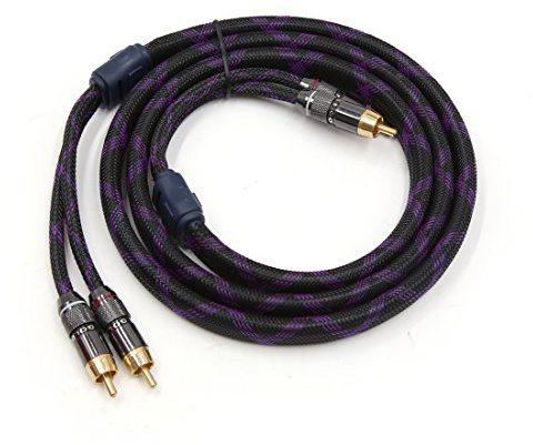 Ruilogod 1.5m 4.9ft viola 2 Dispositivo di connessione video audio maschio a maschio presa audio AV prolunga cavo cavo