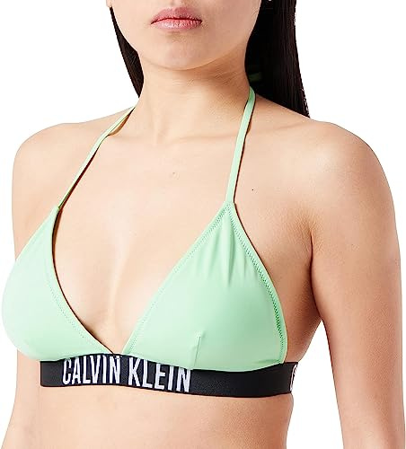 Calvin Klein Damen Triangel Bikini Oberteil ohne Bügel, Grün (Ultra Green), M
