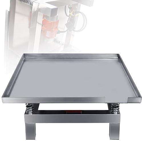 TAHALI Pequeña Mesa vibratoria de hormigón, agitador de hormigón, Banco de Pruebas de vibración, Bloque de Prueba, Plataforma vibratoria, Mini Mesa vibratoria de Acero Inoxidable,50cm-220v