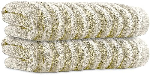 Towelogy Bamboo Hand Towels 2-Pack 50x80 cm Premium Quality Soft and Absorbent Towels for Hotel Spa Bathroom | OEKO-TEX CERTIFIED (2, Ivory)