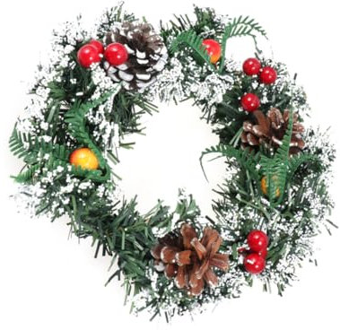 BUGUUYO Dekorative Tannenzapfen Weihnachten Hängen Natürliche Kiefer Kranz für Home