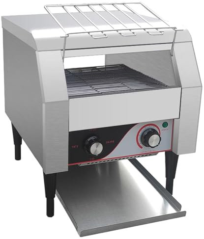 Tostadora transportadora comercial de acero inoxidable de 13 kg, tostadora transportadora de restaurante, control de temperatura ajustable, con revestimiento antiadherente, para hoteles, restaurantes,