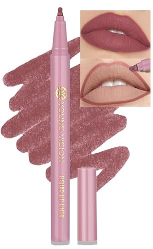 Jutqut Wasserfester Lipliner, Lippenstift Long Lasting, Waterproof Wischfest Lip Liner, Matte Liquid Lippenkonturenstift, High Pigmented Makeup Lip Pencil, Smooth Lippenliner, natürlich Lipstick, 10