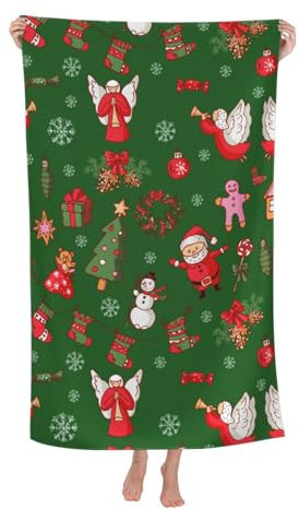 Herren Damen Duschtücher Großes Strandtuch „Frohe Weihnachten“ Saunatuch Lustige Microfaser Handtücher Personalisiert Reisehandtuch Für Picknicks Duschen Spas