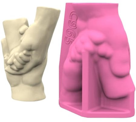 Molde de silicona fácil de desmontar a mano en las manos para jarrones de flores de concreto decoración del hogar y presente