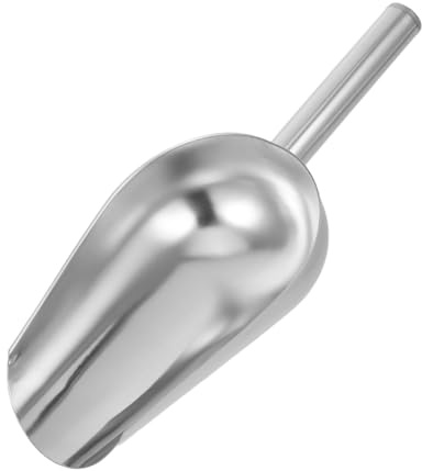 STOBAZA Pala Multiusos de Acero Inoxidable, Ideal para Hielo Granos y Más, Tamaño Compacto 30 X 13.5cm Ergonomía Segura y Fácil Mantenimiento