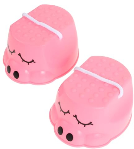 JOINPAYA Pink Pig Stelzen Outdoor-Trainingsspielzeug Dinosaurierfüße Gleichgewichtstrainingsspielzeug für gehende Stelzen Plastik Rosa
