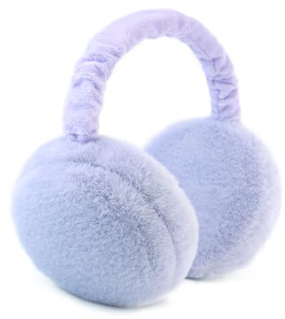 SEYUFN Verstellbar Ohrenwärmer Damen Ohrenschützer Winter Ohrenwärmer Faltbare Ohrenschützer Damen Earmuffs Mädchen Plüsch Ear Warmer (Helllila)
