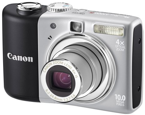 Canon PowerShot A1000 IS Digital Camera 10.0 Megapixel with 4x Optical Zoom 2.5-Inch LCD Grey (Renewed)