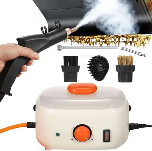 Pulitore A Vapore Portatile, Vaporizzatore Ad Alta Pressione E Alta Temperatura Per La Pulizia (105 ℃/4,5 Bar), Serbatoio Da 1100 Ml Per La Pulizia Profonda Di Macchie Di Olio E Cappe Da Cucina