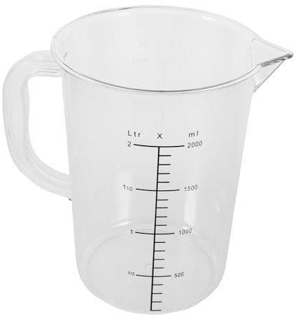 Sosoport Jarra Medidora de Gran Capacidad con Mango Portátil Taza Medidora Graduada para Líquidos Jarra Plástica para Cocina y Repostería Utensilio Práctico para Bebidas y Alimentos