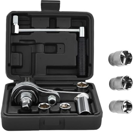 Knowlife Juego de Llave Multiplicadora de Par, Kit De Llave Para Tuercas De Rueda Manual, Kit Cambio Ruedas Con Herramientas Y Casquillos Para Camiones Taller Mantenimiento Rueda