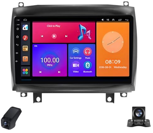 Android CarPlay Car Radio for Cadillac CTS 2002-2007 4-core Car Stereo 9-Inch Touch Screen Automotive Multimedia Player/SWC/Bluetooth/FM Radio/WIFI/GPS/Rear View Cam/ADAS DVR(X1)