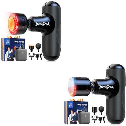 Bob and Brad Q2 Ultra Massagepistole mit Infrarot-Heizmassagekopf und Q2 Pro Massagepistole mit Wärme und Kälte