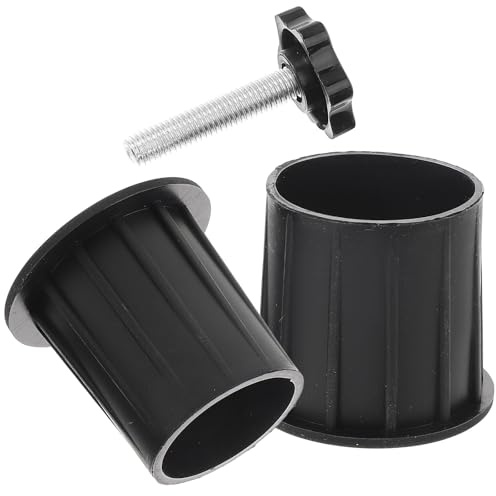 GAROZATION Lot de 2 Bouchons de Trou en Silicone pour Pied de Parasol de Terrasse avec 1 Vis, Cache-Anneau Étanche Anti-poussière, Accessoires de Remplacement pour Support de Parasol
