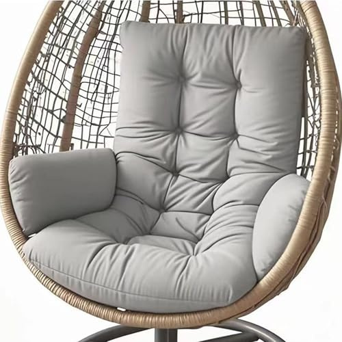 Générique Coussin pour Fauteuil Suspendu, Coussin De Jardin, Coussin pour Fauteuil à Bascule, Coussin D'assise D'intérieur, pour Balancelle Suspendue, D'extérieur Lavable, épais,Light Gray
