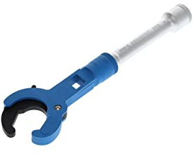GEDORE Hahnblockschlüssel mit Verlängerung, 1/2, für Euro-Konus-Hahnblöcke mit Nocken-/Sechskantverschraubung, flach, 381000