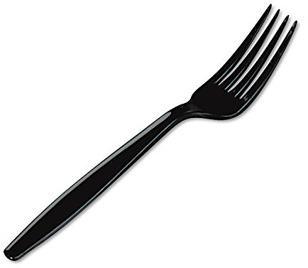 Georgia-Pacific Dixie 7.13 Heavy-Weight Polystyrene Plastic Fork by GP PRO (Georgia-Pacific), Black, FH517, (Case of 1,000), 1 Box/Case
