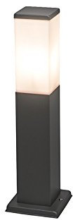 Qazqa - Modern Outdoor Pole I Bollard I Post Pole 45cm Dark Grey IP44 - Malios Garden- - Modern - Suitable for LED E27 | 1 Light - Polyester Bollard Light - Suitable for