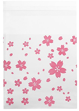 Fdit 100 st dammsugarpåsar godisburk små påsar kexpåse blommamodeller för bakning bärväskor plast för bröllopsgåva festtillbehör födelsedagskort, 7 * 7cm