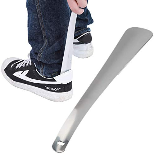 Chausse-pied professionnel en acier inoxydable à long manche pour personnes âgées Convient à tous les pieds.Accessoire gentleman classique