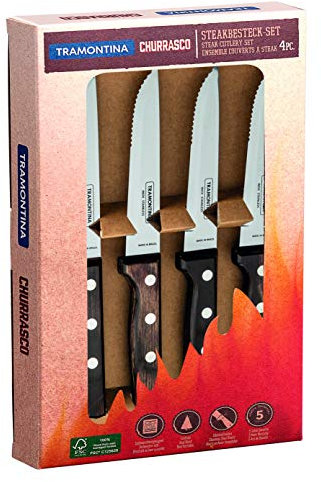 Tramontina 29899/315 AISI 420 - Posate da bistecca, in acciaio INOX