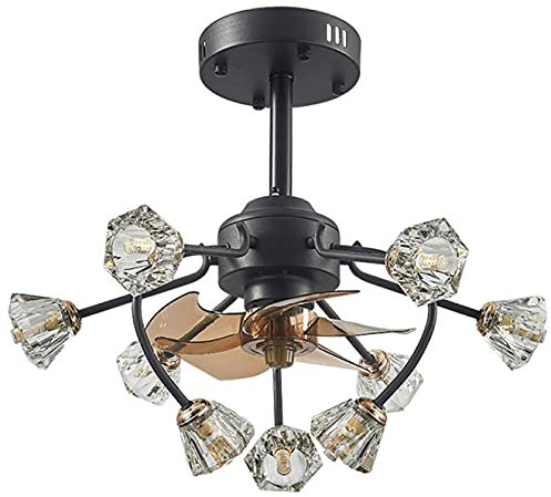 FACAI Lampada da Soffitto Ventilatore da Soffitto con Illuminazione A LED E Telecomando Ventilatore Silenzioso Creativo per Soggiorno Camera da Letto [Classe Energetica A]