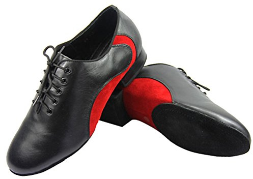 Mäns moderna klassiska tango stängd tå balsal standard dansskor, Röd, 39.5 EU