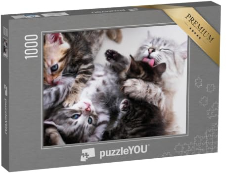 puzzleYOU: Puzzle 1000 Teile „Mutterkatze und Kätzchen“ – aus der Puzzle-Kollektion Katzen-Puzzles