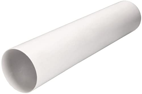 KOTARBAU® Tubo di ventilazione Długość rotondo diametro diametro tubo rotondo in PVC bianco sistema tubolare (500 mm diametro 100 mm)