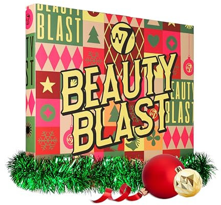 W7 Beauty Blast Adventskalender 2025 – 24 einzeln verpackte Make-up & Kosmetik-Überraschungen für Weihnachten – Tierversuchsfreie Geschenkideen