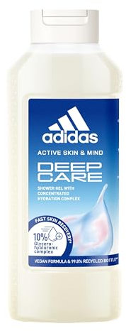 Adidas Active Skin & Mind, Deep Care Shower Gel para hombre y mujer, 400 ml, unisex