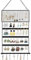 JAZUIHA Porte-bijoux mural, porte-boucles d'oreilles, organisateur de bijoux avec crochet pour bagues, colliers et bracelets, boucles d'oreilles, rangement de bijoux