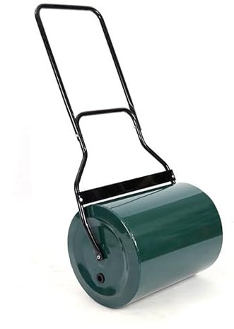 McbeAn Rasenwalze, Grüne Handschub-Rasenwalze Aus Metall, Kann Wasser Oder Sand Füllen, Leicht Zu Rollen, Starkes Und Robustes Gartengerät, Für Zuhause/Schuppen/Hof/Park/glatter/unebener Grasboden