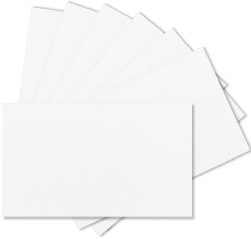 100 Pack 3x5 Index Cards Blank Note Cards, 250 GSM/92 lb Thick White Cardstock Paper Unlined Note Cards Flash Cards for Studying, Blank Card for Postcards, Photo, Syllable Boards, Recipe