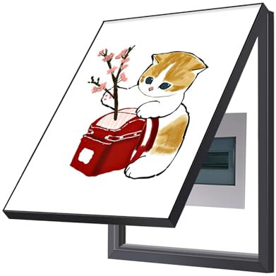 Dekorative Malerei, vertikale elektrische Zählerabdeckung, elektrische Schalttafel, Verstecken von Gemälden, elektrische Verteilerkasten, dekorative Box, Schalttafel, Verstecken von Gemälden,