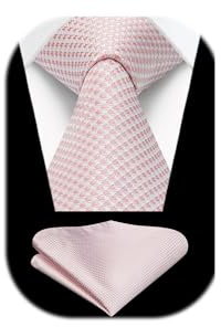Enlision Rosa Krawatten Für Herren Einfarbig Hochzeit Krawatte mit Taschentuch Formelle Elegant Krawatte & Einstecktuch Set