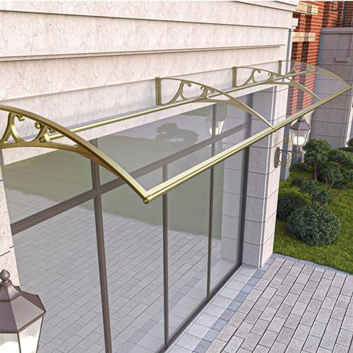 Fenstermarkisen außen, Markise für den Türeingang mit Halterung, Türüberdachung, Terrassenüberdachung, Fenstermarkise aus Polycarbonat, Außentürmarkise für UV, Regen- und Schneeschutz-Hohlblech,