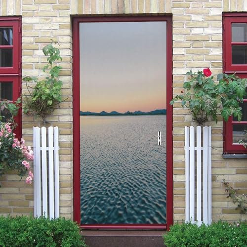 Türtapete Selbstklebend 90x210 Meerblick Türaufkleber 3D Türposter Natur Fototapete Türfolie Türklebefolie Wasserdichte für Türwand Dekoration Tapete 7116m