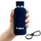 Exllena Insulated Water Bottle 350ml, Keeps Drinks Cold 24 Hrs, Dark Blue