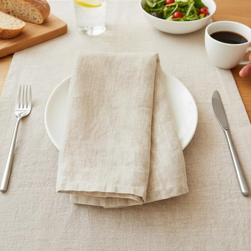 30 St Tygservetter Linneservetter Middagsservetter Linne Mjukt Material Återanvändbar Absorberande Lätt att Rengöra Elegant Design för Bröllop Fester Middagar Restaurang