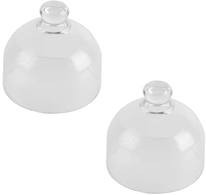 Sarini Beurriers Ronds en Verre Cristal avec couvercles en Forme de dôme Mini beurrier Plat de Service pour la Mayonnaise, Les Bonbons et Les Parfaits pour Les fêtes de Mariage