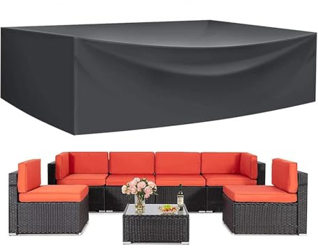 Abdeckung für Terrassenbank, strapazierfähig, 420D-Oxford-Polyester, wasserdicht, reißfest, winddicht, UV-Schutz, passend für 2-/3-/4-Sitzer-Bank, 250 x 180 x 70 cm