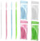 HJZHII 240 unidades de palillos de dientes con caja, palillos de dientes portátiles de plástico, palillos de dientes de doble cabeza, hilo dental, cepillo interdental, herramienta de limpieza de