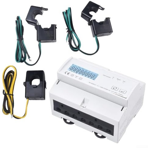 Compteur d'électricité compatible avec Tuya WiFi triphasé bidirectionnel compteur d'énergie KWh moniteur 300 A